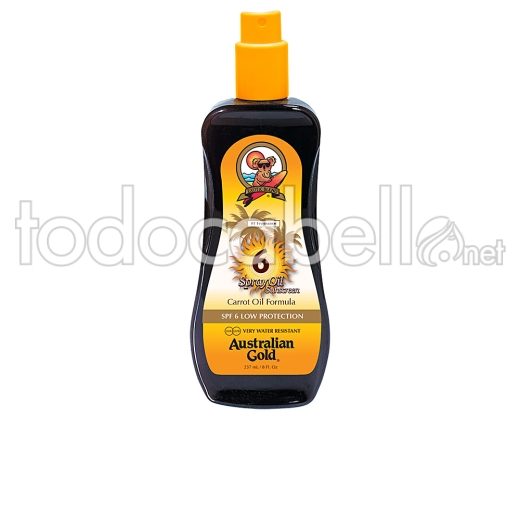 Australian Gold Sunscreen Spf6 Spray Carrot Oil Formula 237ml