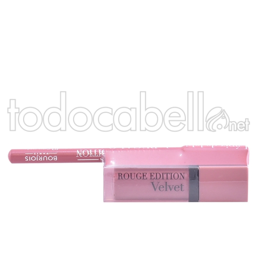 Bourjois Rouge Edition Velvet Lipstick ref 10+contour Lipliner ref 2 Gratis