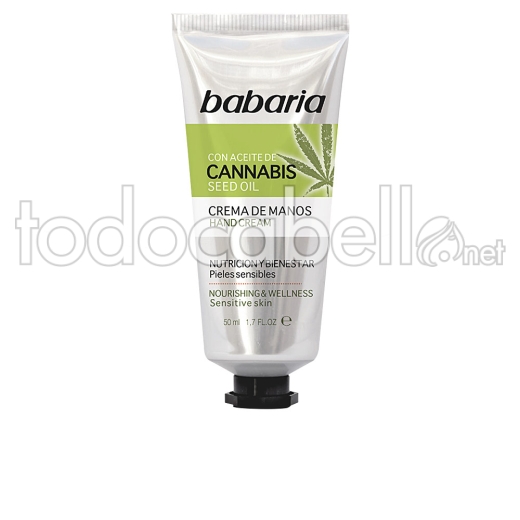 Babaria Cannabis Crema Manos Nutrición Y Bienestar 50 Ml