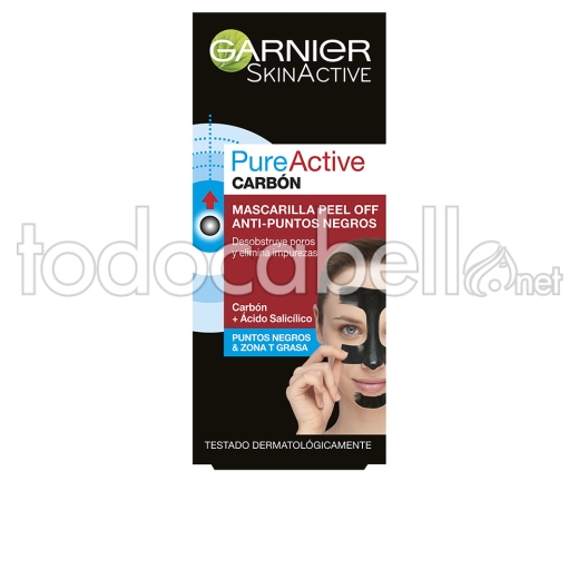 Garnier Pure Active Carbon Mascarilla Peel-off Puntos Negros 50ml