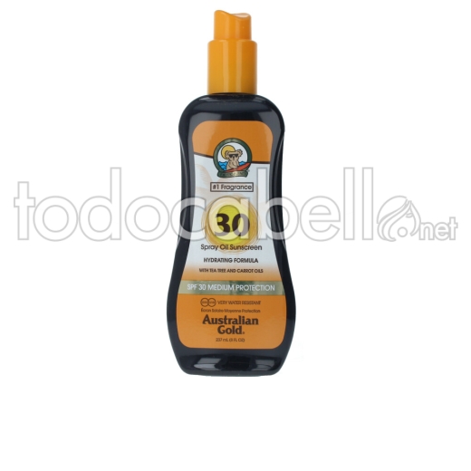 Australian Gold Sunscreen Spf30 Spray Oil Hydrating With Carrot 237ml