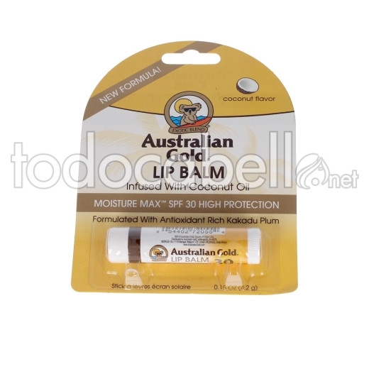 Australian Gold Lip Balm Spf30 ref coconut Oil 4,2g