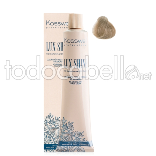 Kosswell Tinte Lux Shine Sin Amoniaco 12.1 Rubio Nórdico Ceniza 60ml