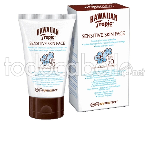 Hawaiian Tropic Sensitive Skin Face sun Lotion Spf50 60 Ml