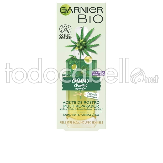 Garnier Bio Ecocert Cáñamo Aceite Noche Multi-reparador 30ml