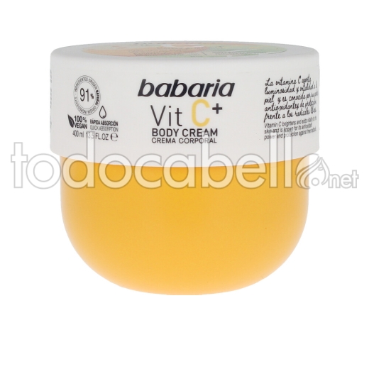 Babaria Vitamin C+ Body Cream 100% Vegan 400 Ml