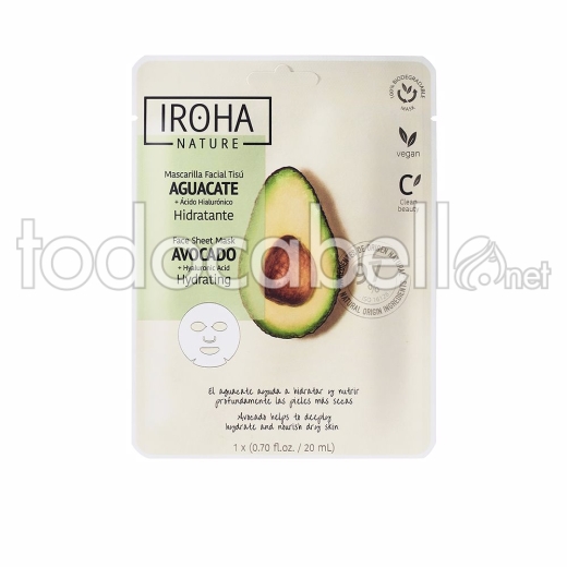 Iroha Nature Mask Avocado + Hyaluronic Acid 1 U