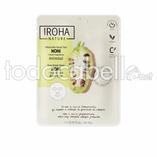 Iroha Nature Mask Noni + Hyaluronic Acid 1 U