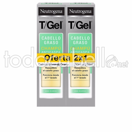 Neutrogena T/gel Champú Anticaspa Normal-graso Lote 2 X 250 Ml
