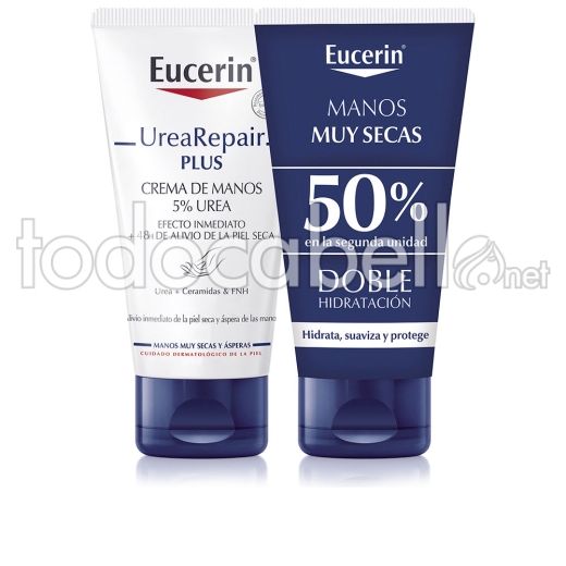 Eucerin Urearepair Plus Crema De Manos 5% Urea 75ml Lote 2Pz