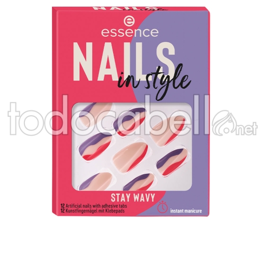 Essence Nails In Style Uñas Artificiales ref stay Wavy 12 U