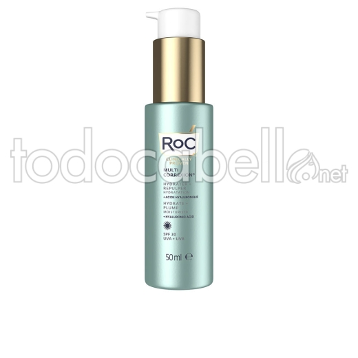 Roc Hydrate + Plump Crema Hidratante Con ácido Hialurónico Spf30 50 Ml