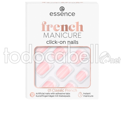 Essence French Manicure Click-on Nails Artificiales #01-classic French 12 U