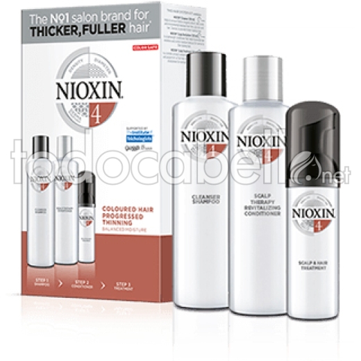 Wella NIOXIN Kit Sistema Nº4 (Champú 150ml + Acondicionador 150ml + Tratamiento 40ml)
