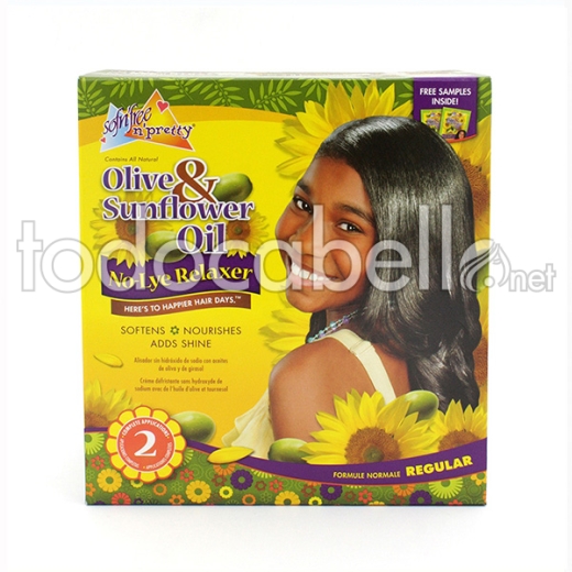Sofn Free Pretty Olive & Sunflower Oil Relaxer Kit 2 Aplicaciones
