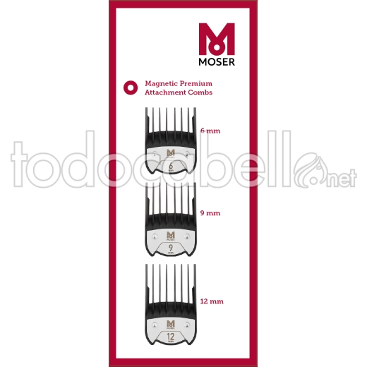 Moser Peines premium magnéticos en blister/cartón 6/9/12mm
