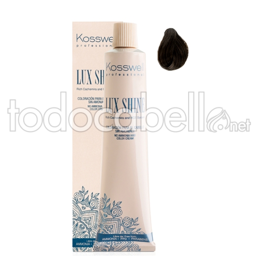 Kosswell Tinte Lux Shine Sin Amoniaco 6.1 Rubio Oscuro Ceniza 60ml