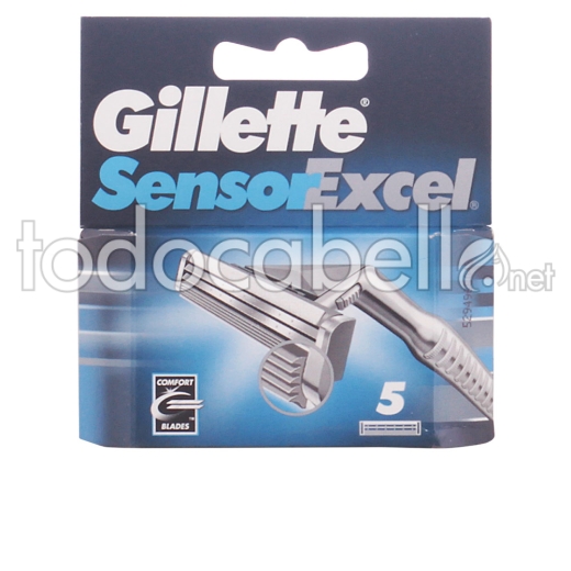 Gillette Sensor Excel Cargador 5 Recambios