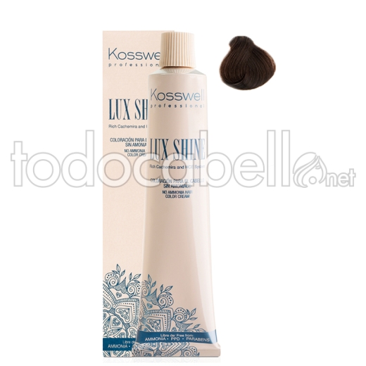 Kosswell Tinte Lux Shine Sin Amoniaco 7.18 Habana Frío Claro 60ml