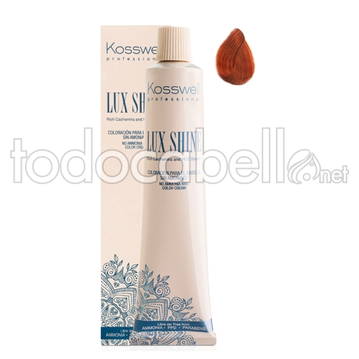 Kosswell Tinte Lux Shine Sin Amoniaco 7.44 Cobrizo Intenso 60ml