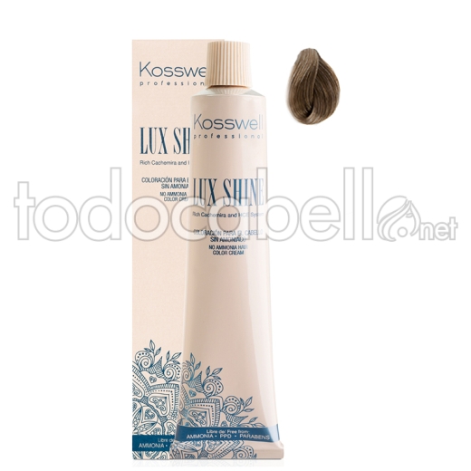 Kosswell Tinte Lux Shine Sin Amoniaco 8.1 Rubio Claro Ceniza 60ml