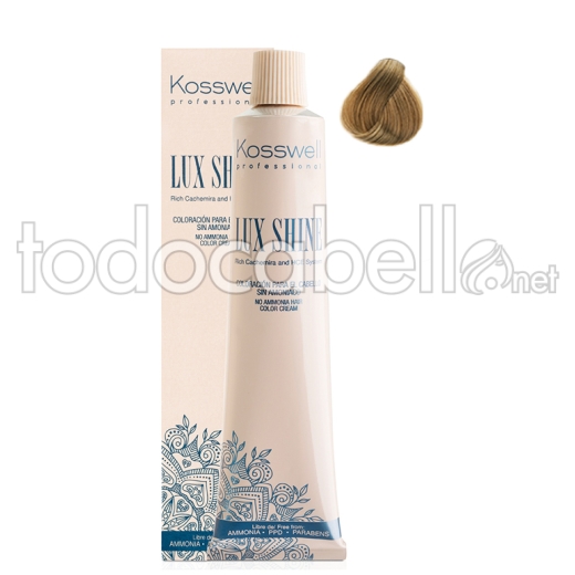 Kosswell Tinte Lux Shine Sin Amoniaco 8.3 Rubio Claro Dorado 60ml