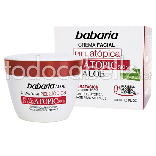 Babaria Piel Atopica Aloe Vera Crema Facial 0% 50 Ml