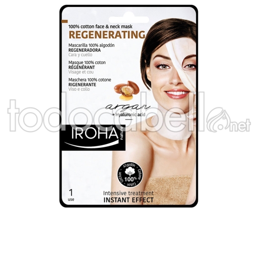 Iroha 100% Cotton Face & Neck Mask Argan-regeneration 1 Use