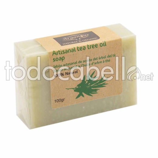 Arganour Jabón Natural Artesanal con Aceite de árbol de Té 100g