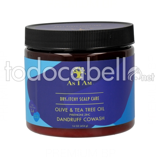 As I Am Dry & Itcht Scalp Care Olive & Tea Tree Oil Dandruff Cowash 454g