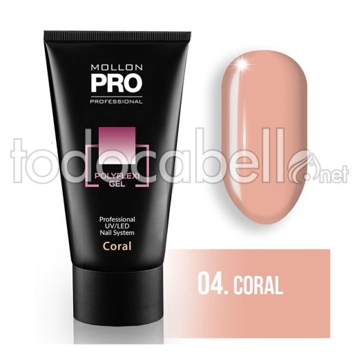 Mollon Pro Polyflexi Gel Color Coral 04  60ml