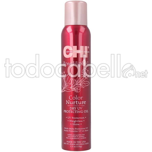 Farouk CHI Rose Hip Oil Color Aceite Protector Uv En Seco 150g