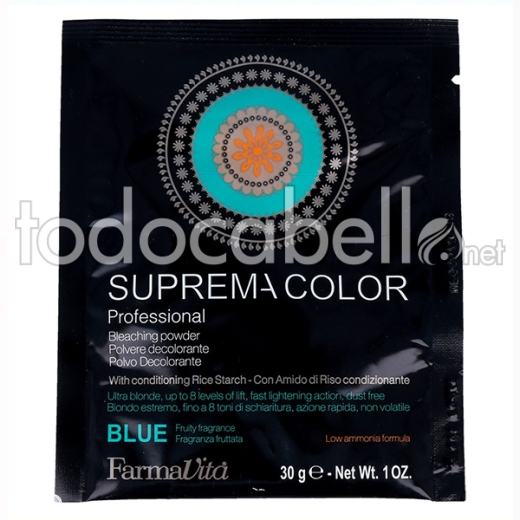 Farmavita Decoloración Suprema Bleaching Powder/decolorante Azul 30g
