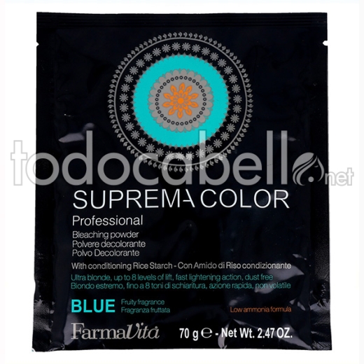 Farmavita Decoloración Suprema Bleaching Powder/decolorante Azul 70g