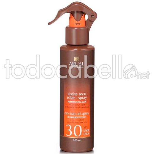 Arual Spray Protector Solar Aceite seco 30 SPF. 200ml