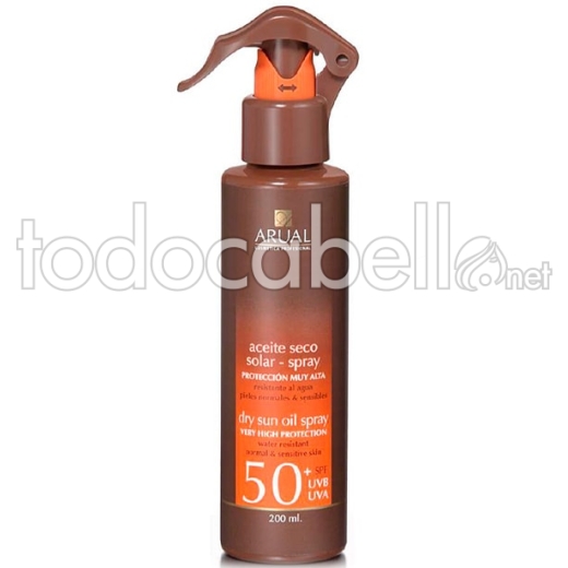 Arual Spray Protector Solar Aceite seco 50+ SPF. 200ml