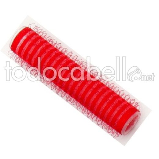 Asuer Rulos Velcro Nº10 Rojo 1x6cm Bolsa 12uds ref:22010