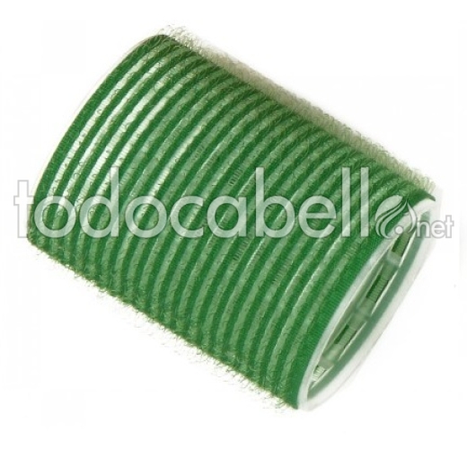 Asuer Rulos Velcro Nº01 Verde 4,5x6cm Bolsa 12uds ref:22019