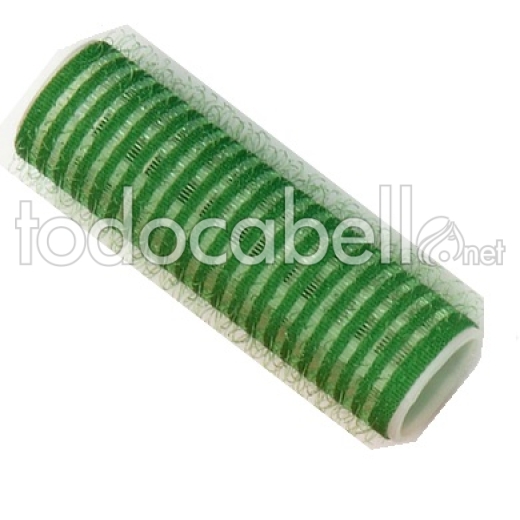 Asuer Rulos Velcro Nº08 Verde 2x6cm Bolsa 12uds ref:22012