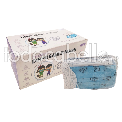 Mascarilla protectora infantil Disposable Mask caja 50uds mod:panda
