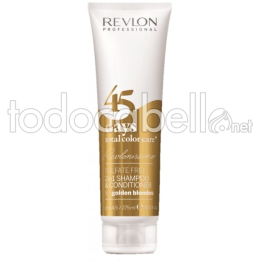 Revlon Revlonissimo 45 Days Champú 2en1 Total Color Care Golden Blondes 275ml