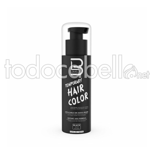 L3V3L Color Negro Temporal 3 Tinte para barba 125ml