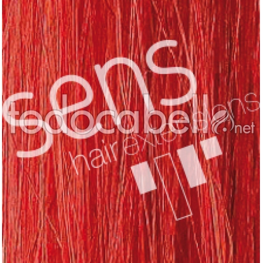 Extensiones Queratina plana 55cm  color  Rojo. Paquete 25uds