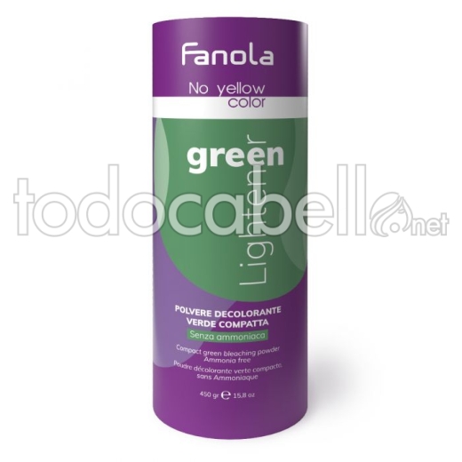 Fanola Polvo Decoloración Verde No Yellow Vegan -Sin Amoniaco 450gr
