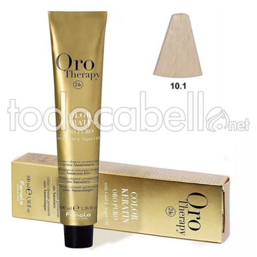 Fanola Tinte Oro Therapy Sin Amoniaco 10.1 Rubio platino ceniza 100ml