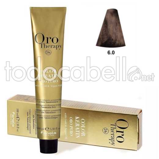 Fanola Tinte Oro Therapy Sin Amoniaco 6.0 Rubio Oscuro 100ml