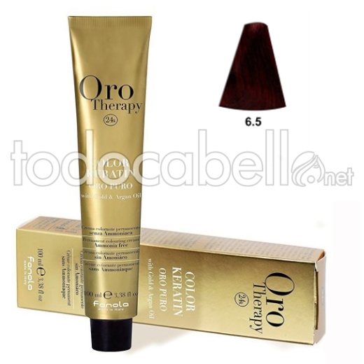 Fanola Tinte Oro Therapy Sin Amoniaco 6.5 Rubio Oscuro caoba 100ml