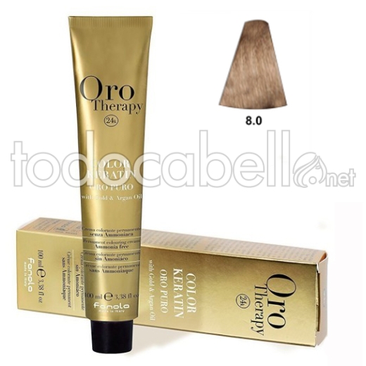 Fanola Tinte Oro Therapy Sin Amoniaco 9.0 Rubio muy claro 100ml