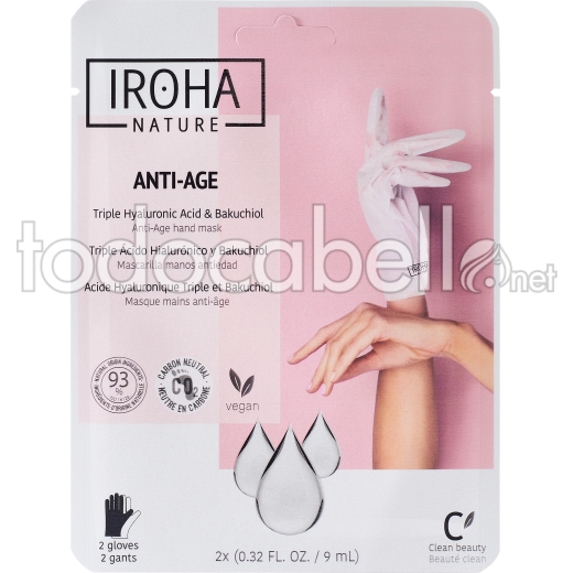 Iroha Anti-age Triple Hyaluronic Acid & Bakuchiol Hand Mask 9 Ml