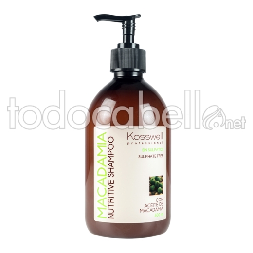 Kosswell Macadamia Nutritive Shampoo Sin Sulfatos 500ml
